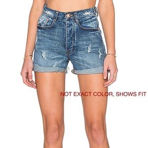One by One Teaspoon Harlets High Waisted Shorts
